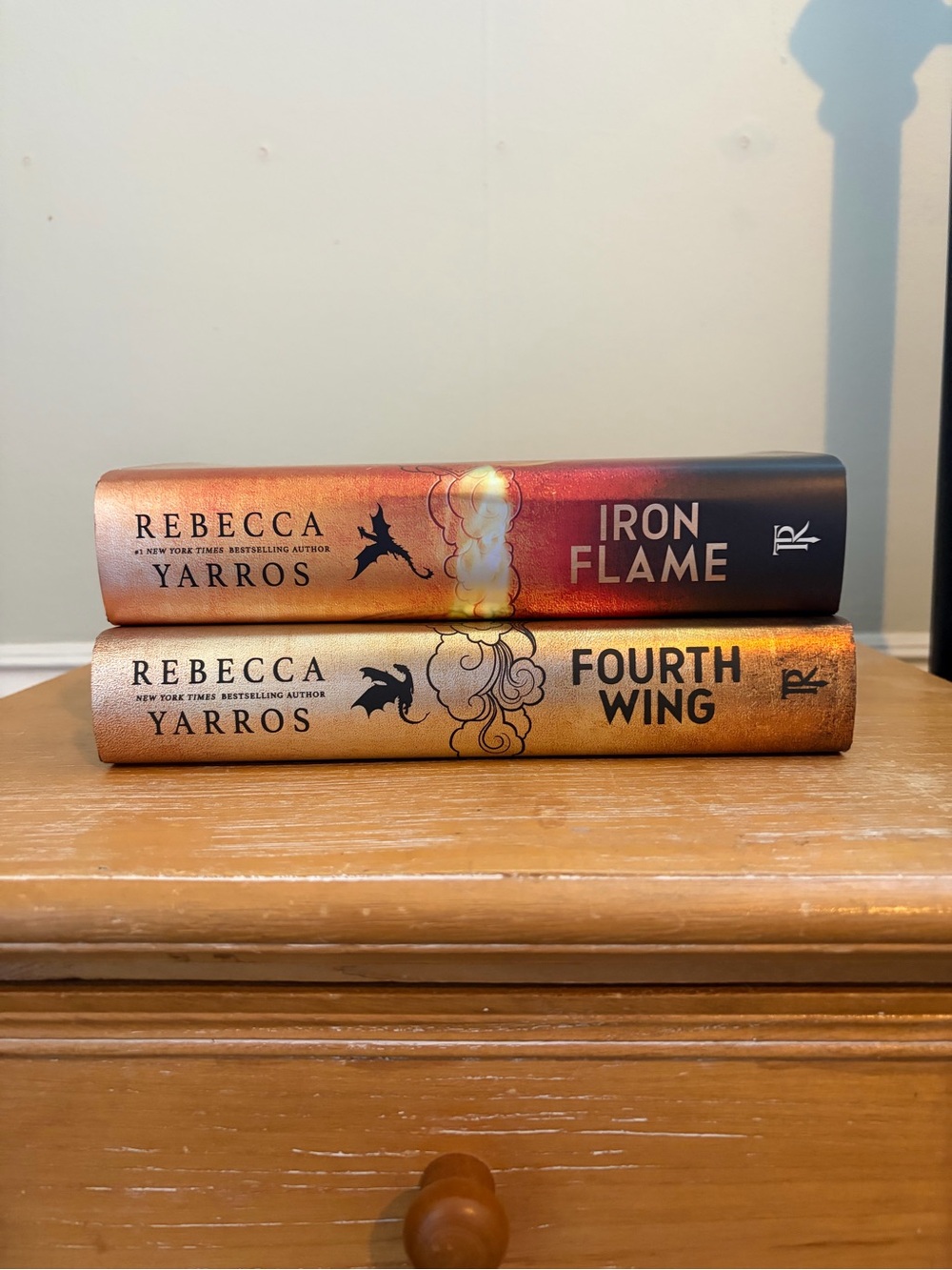 Iron Flame (black edge pages) & Fourth Wing Hardback book